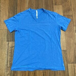 Lululemon Blue Classic V-Neck Tee Mens Size XXL